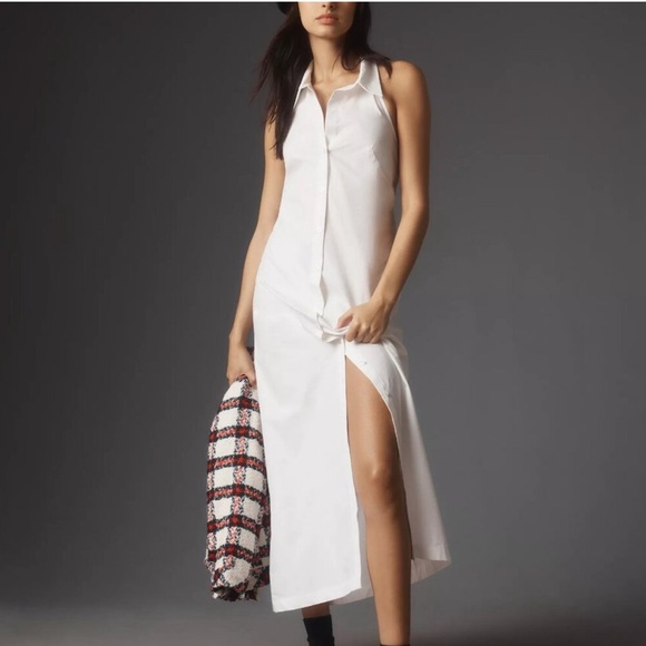 Anthropologie Maeve White Elastic Detail - Picture 2 of 7